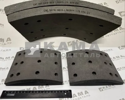 накладка тормозная прицепа на ось L1-8т.(к-т толстая-тонкая) А0814/А0815