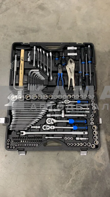 набор инструментов в пластм. боксе (Forsage) 142 пр. 1/4", 3/8", 1/2"(41421-5)