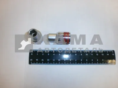 ключ-головка торцевая х10 мм, 6-гранная, CrV, под квадрат 1/2", (13110)
