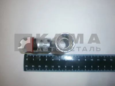 ключ-головка торцевая х17 мм, 12-гранная, CrV, под квадрат 1/2", хром// 354917