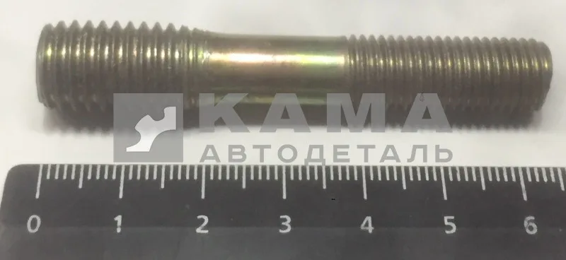 шпилька М10х45 (общ.65мм) (М10хМ12, ШАГ 1,75) РЕМОНТНАЯ форсунки (у165)