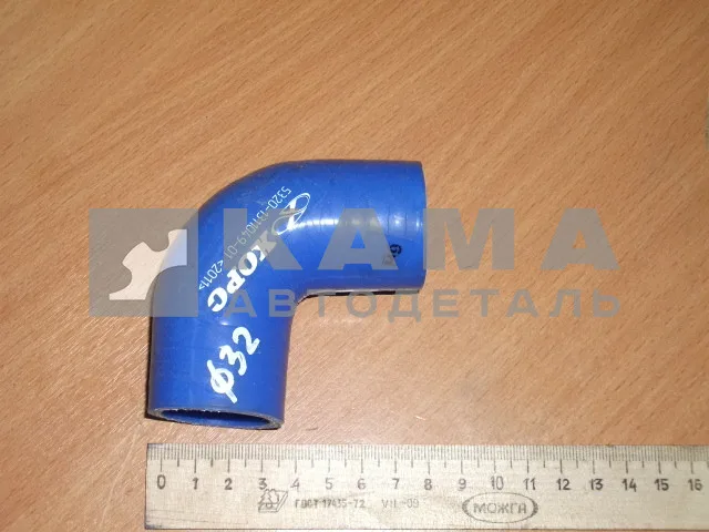 патрубок расшир. бочка СИЛИКОН "ХОРС" (Д32, угловой малый) 5320-1311049-01 (РТИ)