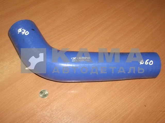 патрубок радиатора 026-6520 СИЛИКОН "ХОРС" нижн.(переменный диаметр Д60х70) 6520-1303026 (РТИ)
