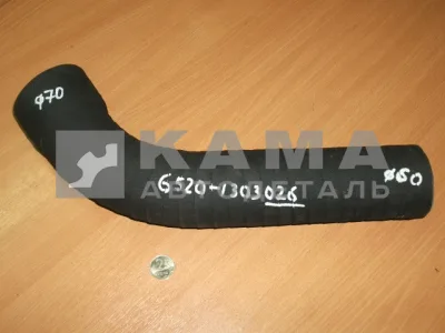 патрубок радиатора 026-6520 черный коопер. ниж. (перем. диаметр Д60х70, угловой) 6520-1303026 (РТИ)