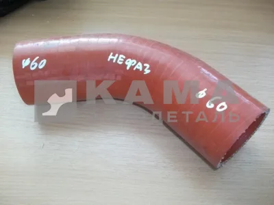 патрубок радиатора НЕФАЗ/МАЗ 1303024-01-5297 угловой Д60 СИЛИКОН красный/синий
