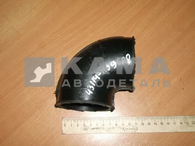 патрубок ТКР "угол", черый "ЭКОНОМ" 4310(43114)-1109600 (мЕньший) (РТИ)