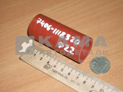 патрубок ТКР СИЛИКОН красный/синий (малый) 7406.1118320 (Д22, L70) (РТИ)