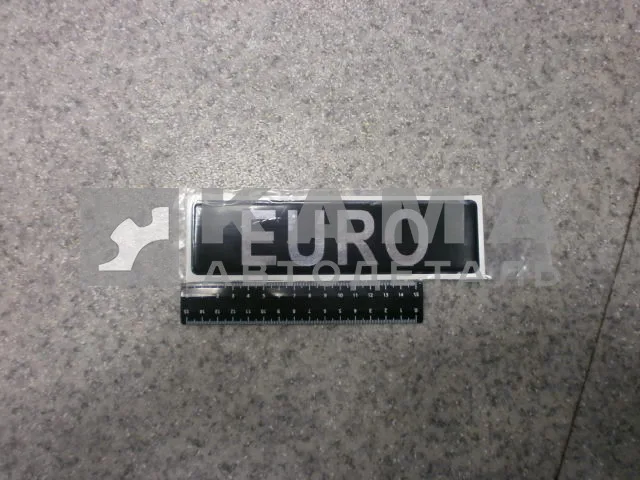 наклейка "EURO" (5.5х20 см) цвет черный+серебристый, объёмная