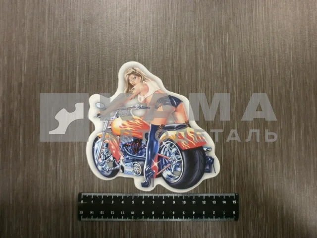 наклейка "MOTO GIRL RACING" (15х18 см) полноцветная