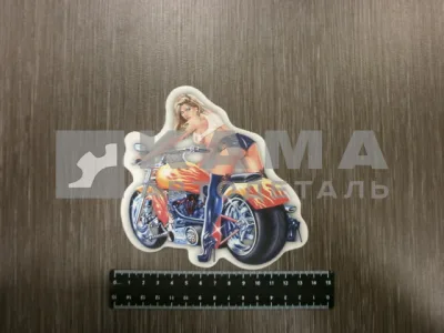 наклейка "MOTO GIRL RACING" (15х18 см) полноцветная