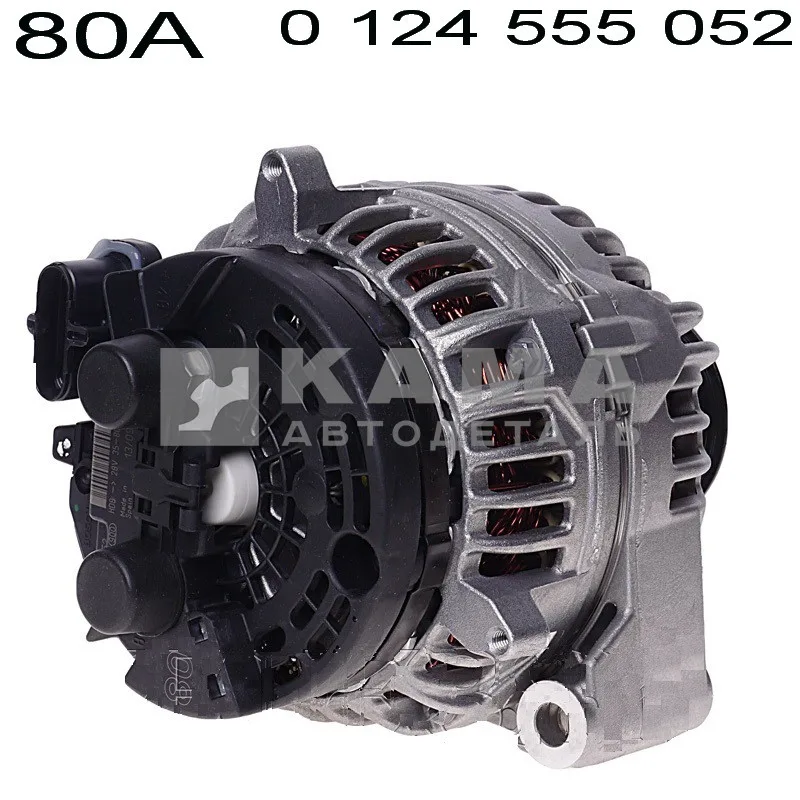 генератор БОШ (28V-80A) Import 0 124 555 052 Y124 R10 015 / 45104370101390 (КамАЗ Е4)