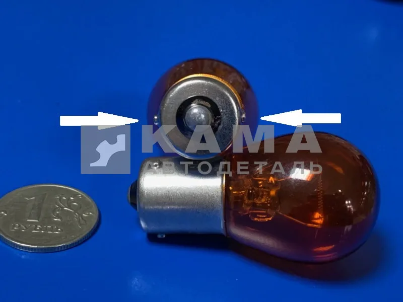 лампа 24х21 ЖЕЛТАЯ 24V-21W ВАS15S 82413ORANGE