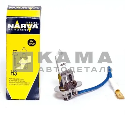 лампа Н-3 24х70 (противотум С проводом) NARVA Pk22s