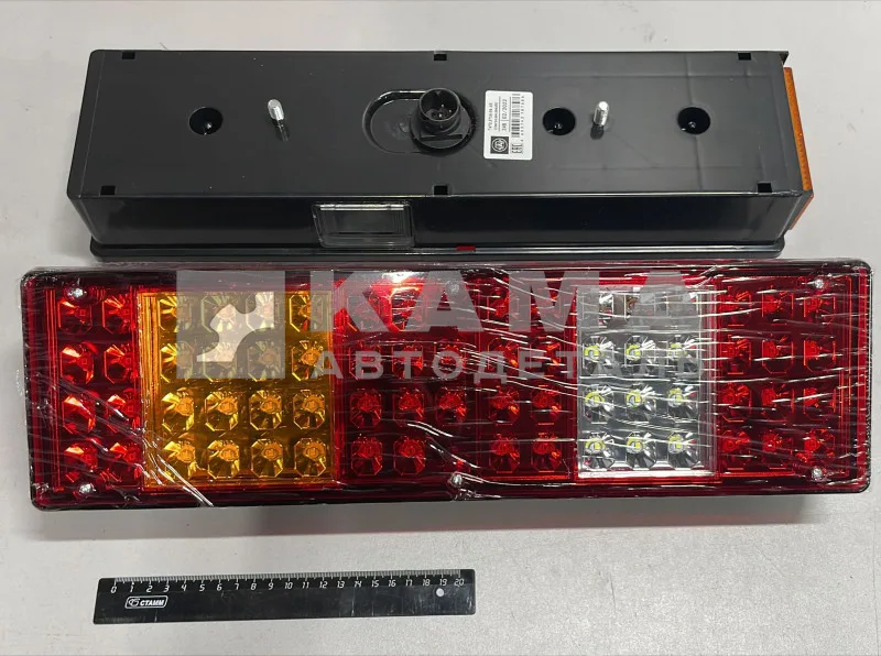 фонарь задний МАЗ РАЗЪЕМ на КОРПусе ЗАДНИЙ лев. С подсветкой диодный (ЭКОНОМ) 7472.3716-04