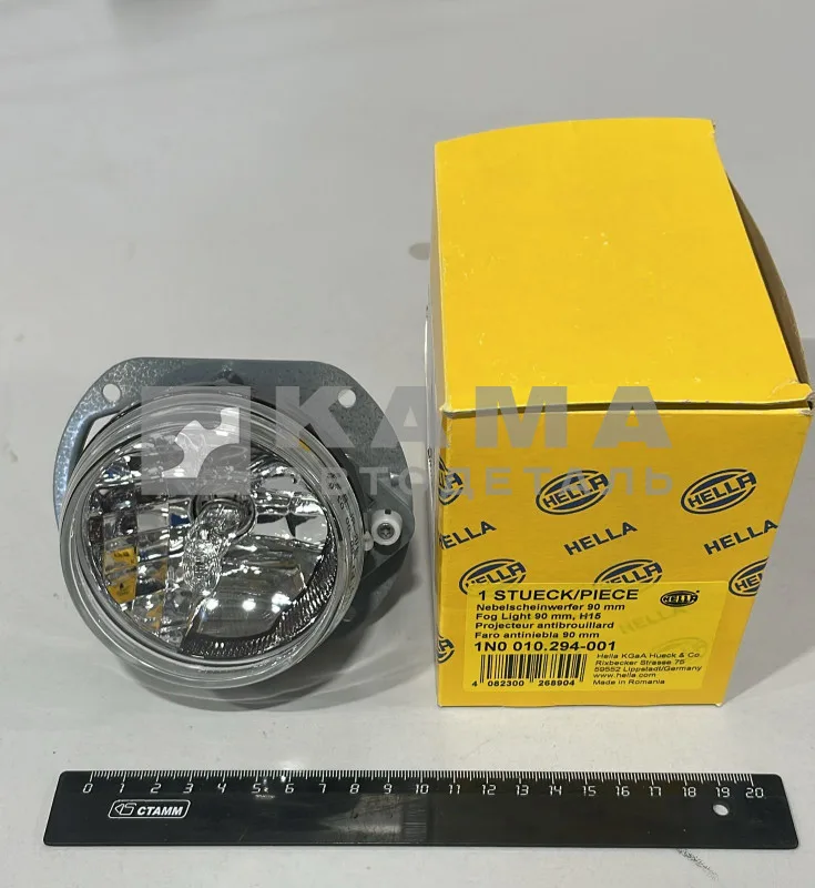 противотуманка круглая универсальная HELLA (D90, H15, 12V) 1N0010294001