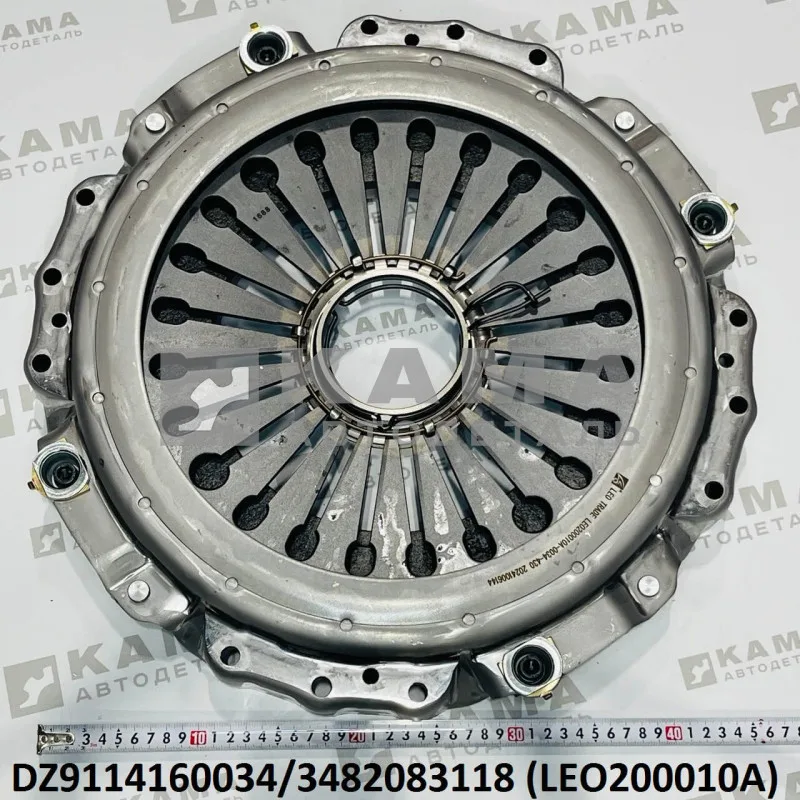 корзина сцепления 1диск ОТжимная LEO200010A (DZ9114160034/3482083118/208.340) (D=430) Шакман/Хово