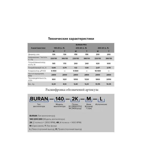 BURAN PRO 260 2K M L
