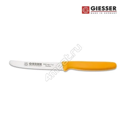 Нож для нарезки продуктов (жёлтый) Giesser 8365-11 см лезвие серрейтор wsp