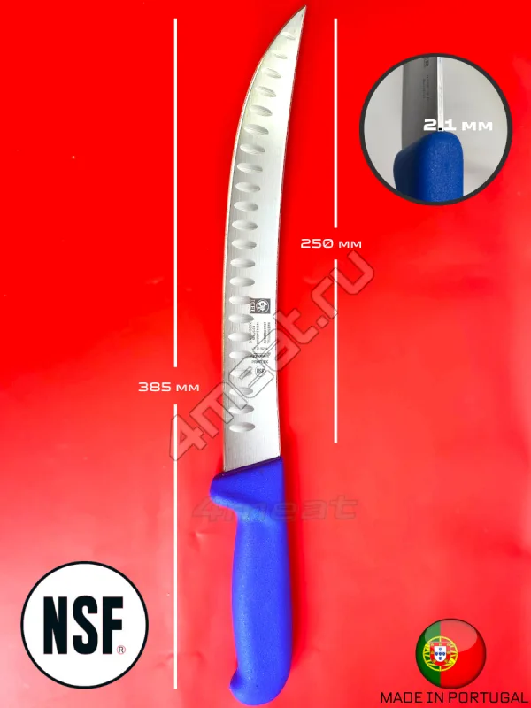 Нож мясника ICEL 3552-25 лезвие с выемками Proflex