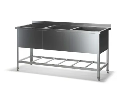 Ванна моечная ВМС-3/1470/600 (1470х600х870) из нержавейки