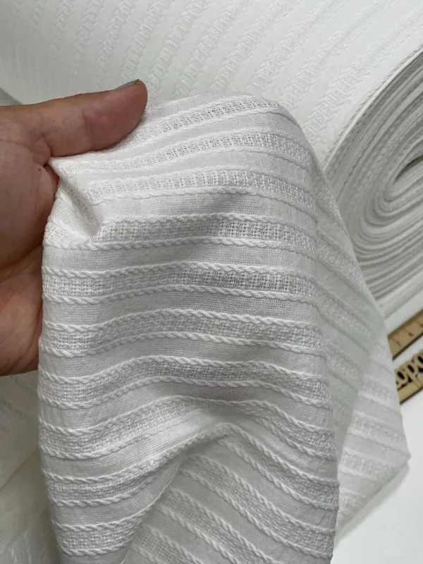 Батист Мережка белый Вязка Бт30