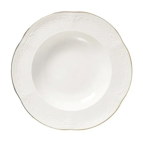Тарелка глубокая 23 см, фарфор, "Aristocrat-Gold". Noble