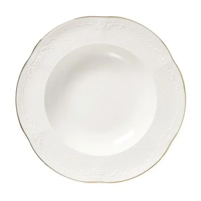 Тарелка глубокая 23 см, фарфор, "Aristocrat-Gold". Noble