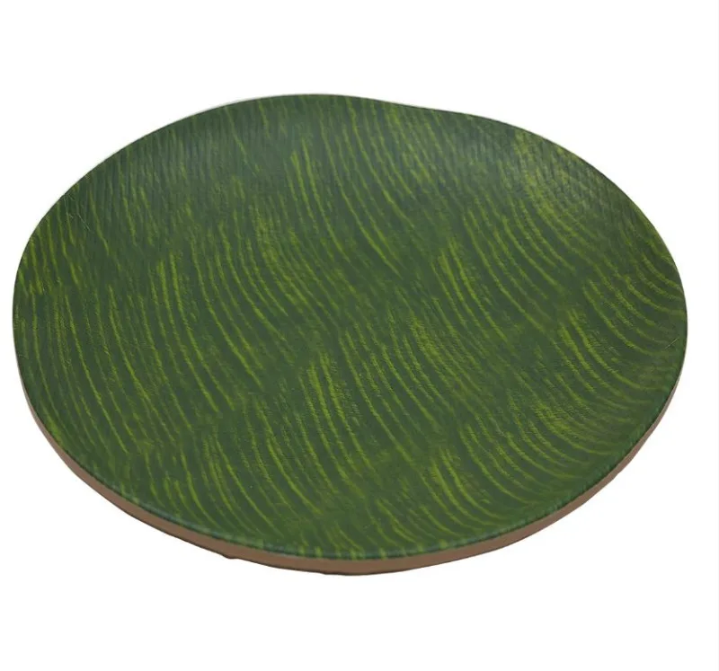 Блюдо поднос меламиновый 26*26*3.5см Green Banana Leaf P.L.