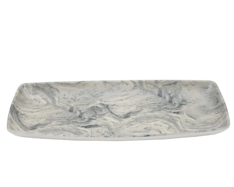 Блюдо меламиновое 33*17*3.5см P.L. STREAMER GREY
