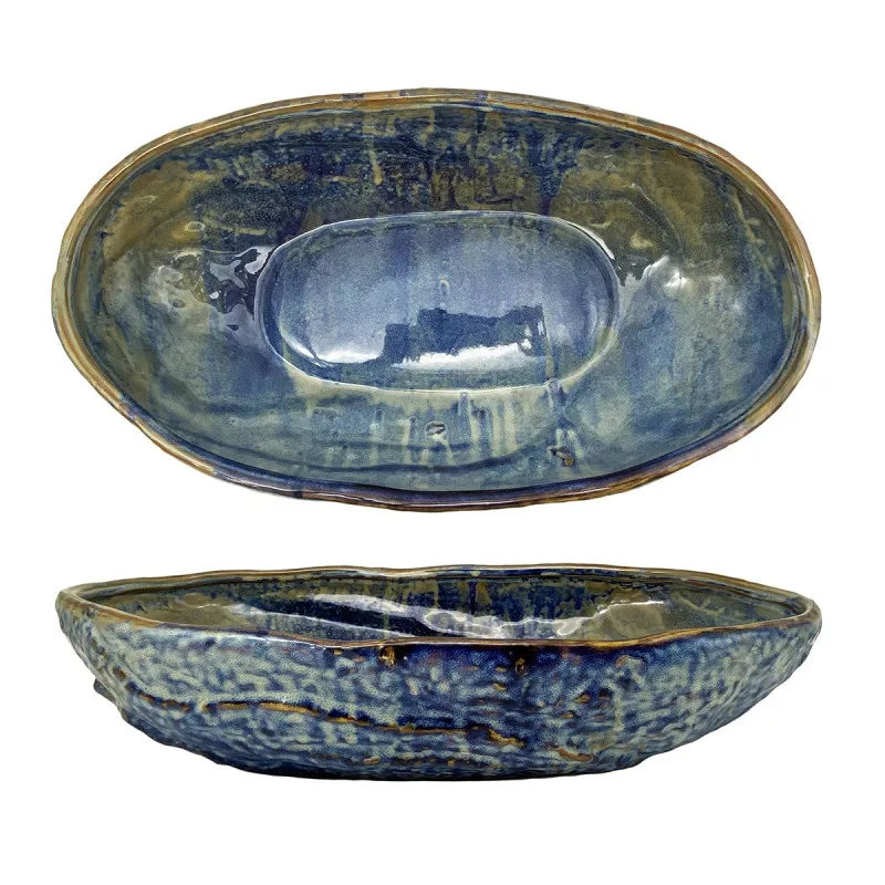 Блюдо 1.5л, 35*19см,фарфор,серия "Aqua Blue", P.L. - Proff Cuisine