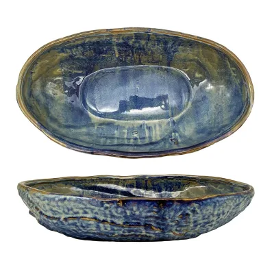 Блюдо 1.5л, 35*19см,фарфор,серия "Aqua Blue", P.L. - Proff Cuisine