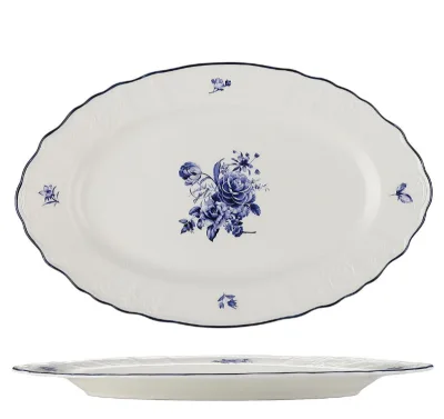 Блюдо овальное 25*16 см,коллекция "Blue Flower" P.L. Proff Cuisine