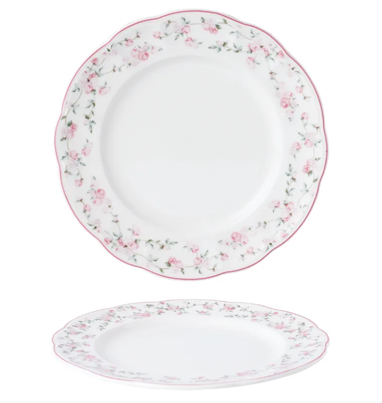 Тарелка классическая d=23 cм,фарфор "NOBLE" серия "Retro Ritz-La Vie En Rose"