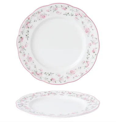Тарелка классическая d=23 cм,фарфор "NOBLE" серия "Retro Ritz-La Vie En Rose"