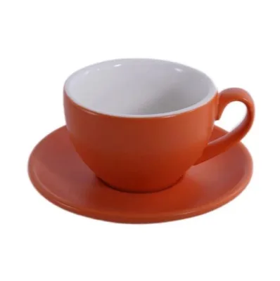 Кофейно-чайная пара Barista (Бариста) 200 мл,оранжевый-матовый цвет, P.L.