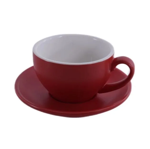 Кофейно-чайная пара Barista (Бариста) 200 мл,красный-матовый цвет, P.L.