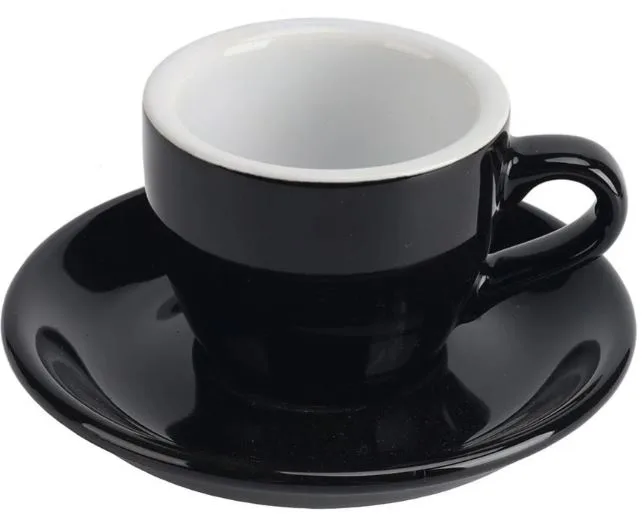 Чашка с блюдцем черная Barista (Бариста) 80 мл, P.L. Proff Cuisine