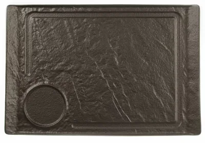 Блюдо для подачи стейка Black Raw Steller, 35*24*2,2 см, P.L. Proff Cuisine