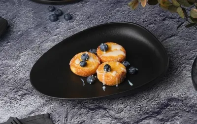 Тарелка Black Raw Steller 26,5*20*4,5 см, P.L. Proff Cuisine