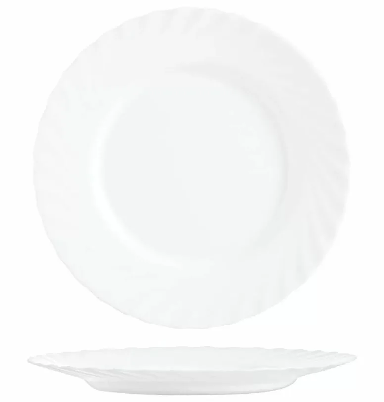 Тарелка Luminarc Trianon 24,5 см, стеклокерамика, белый цвет, ARC, Франция