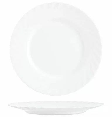 Тарелка Luminarc Trianon 24,5 см, стеклокерамика, белый цвет, ARC, Франция