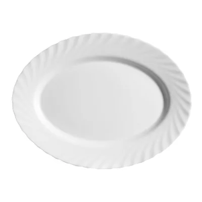Блюдо овальное Luminarc Trianon 35*26 см, h 2 см, стеклокерамика, белый цвет, ARC