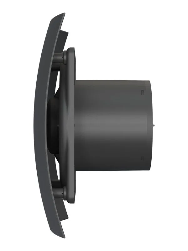 BREEZE 4C Matt black, Вентилятор осевой вытяжной с обрат. клапаном, D 100