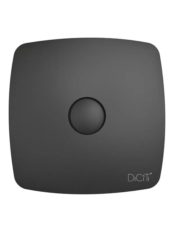 RIO 4C Matt black, Вентилятор осевой вытяжной с обратным клапаном D 100, декоративный