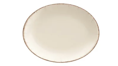 Блюдо овальное 250*190 мм. Ретро коричневый край, форма Мув Bonna /1/12/756/