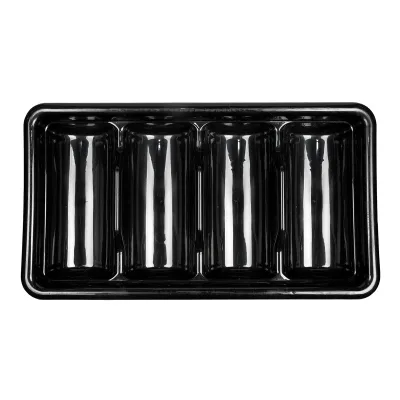 Подставка для столовых приборов 4 отделения, пластик, P.L. Proff Cuisine 510*300*95
