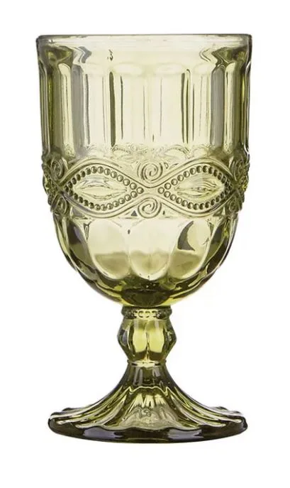 Бокал д/вина; стекло; 220мл; H=144мм; олив.