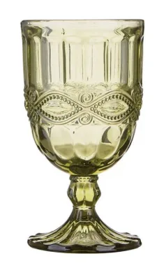 Бокал д/вина; стекло; 220мл; H=144мм; олив.