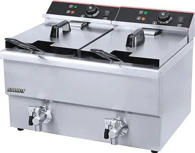 Фритюрница AIRHOT EF12+12T с краном