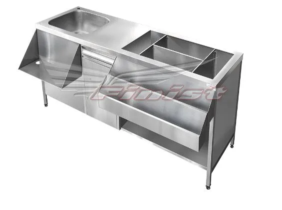 Барная станция FINIST 1600х500_720х850 (цельнотянутая мойка)